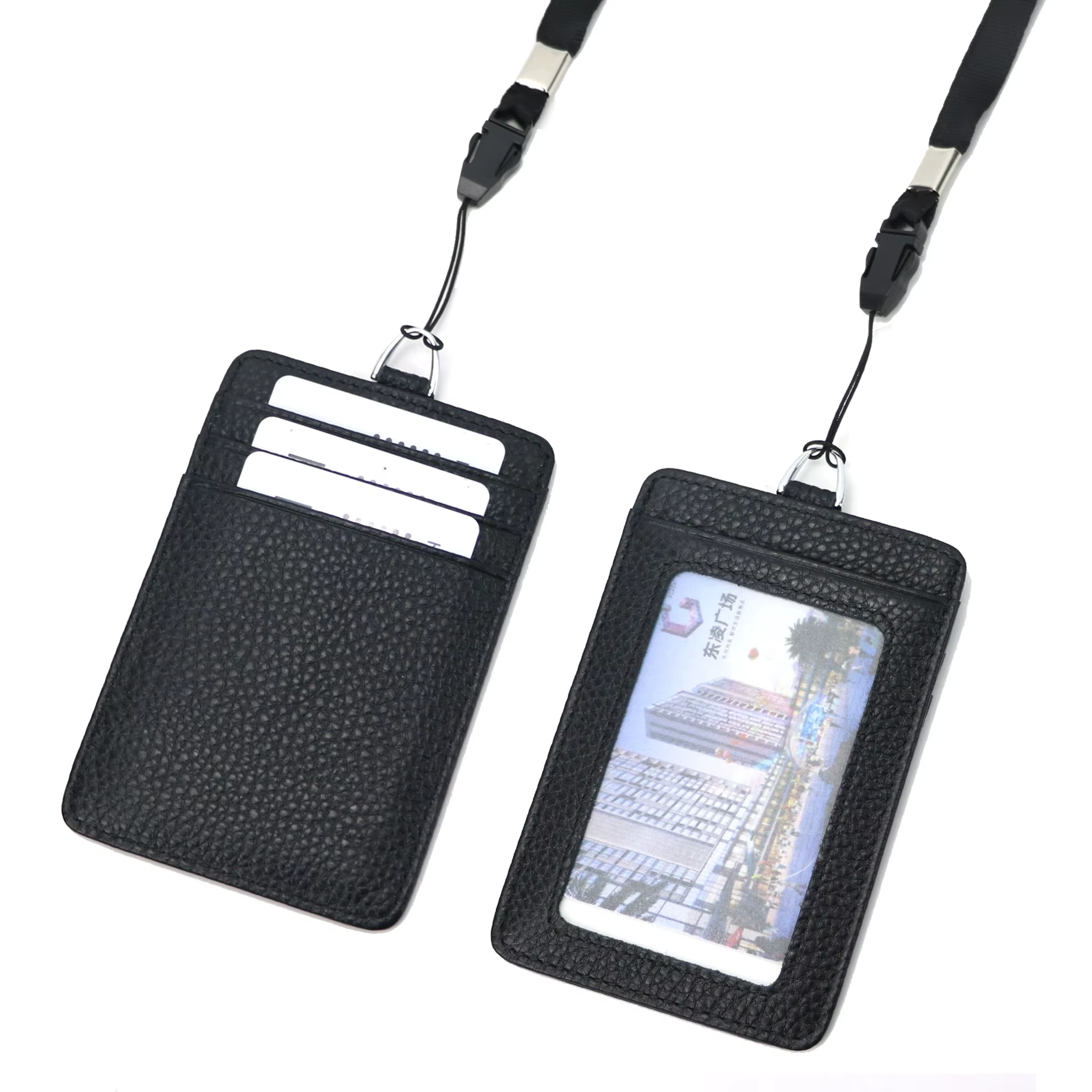 Porte-cartes de crédit en cuir véritable pour hommes et femmes