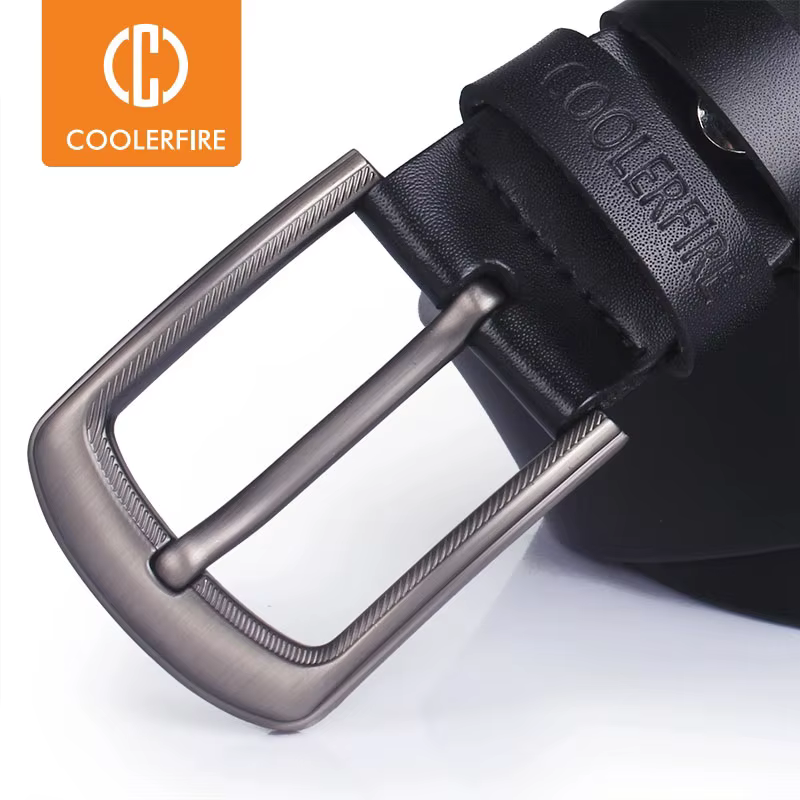 COOLERFIRE Ceinture en cuir véritable avec boucle à ardillon