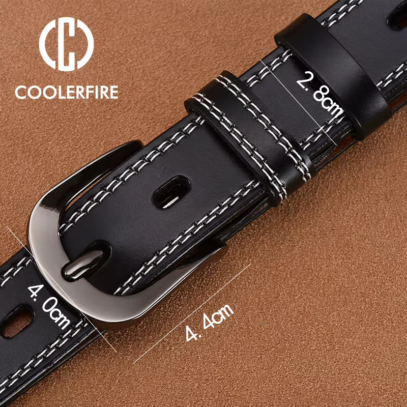 Ceinture en cuir véritable pour femmes