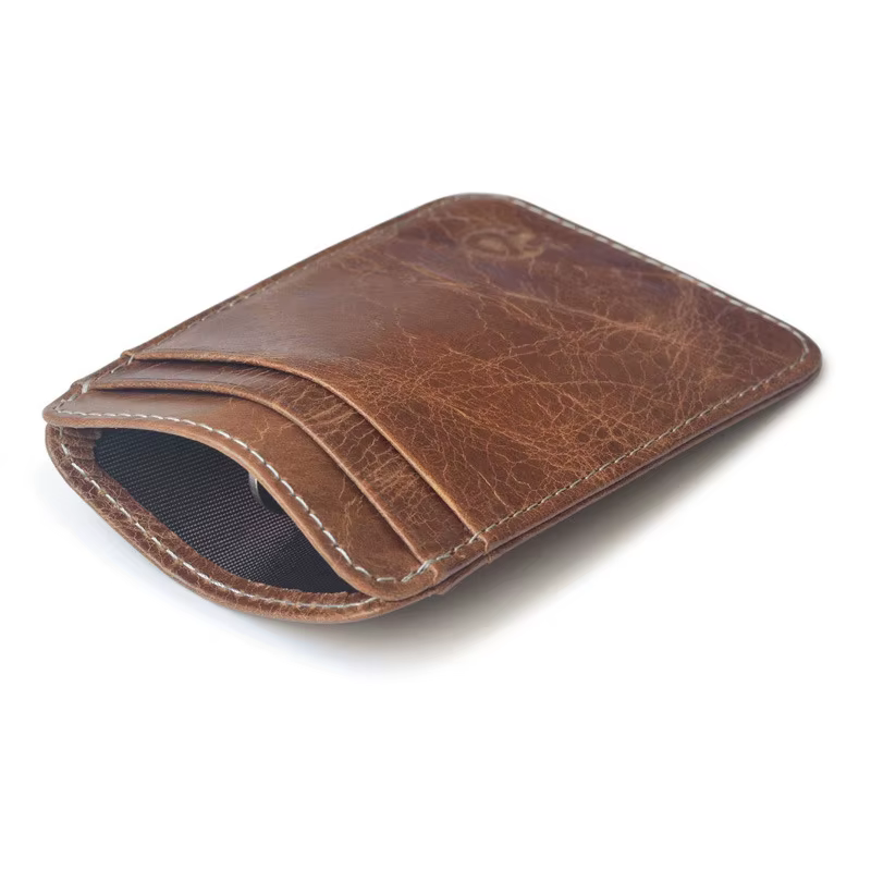 Porte-cartes en cuir véritable