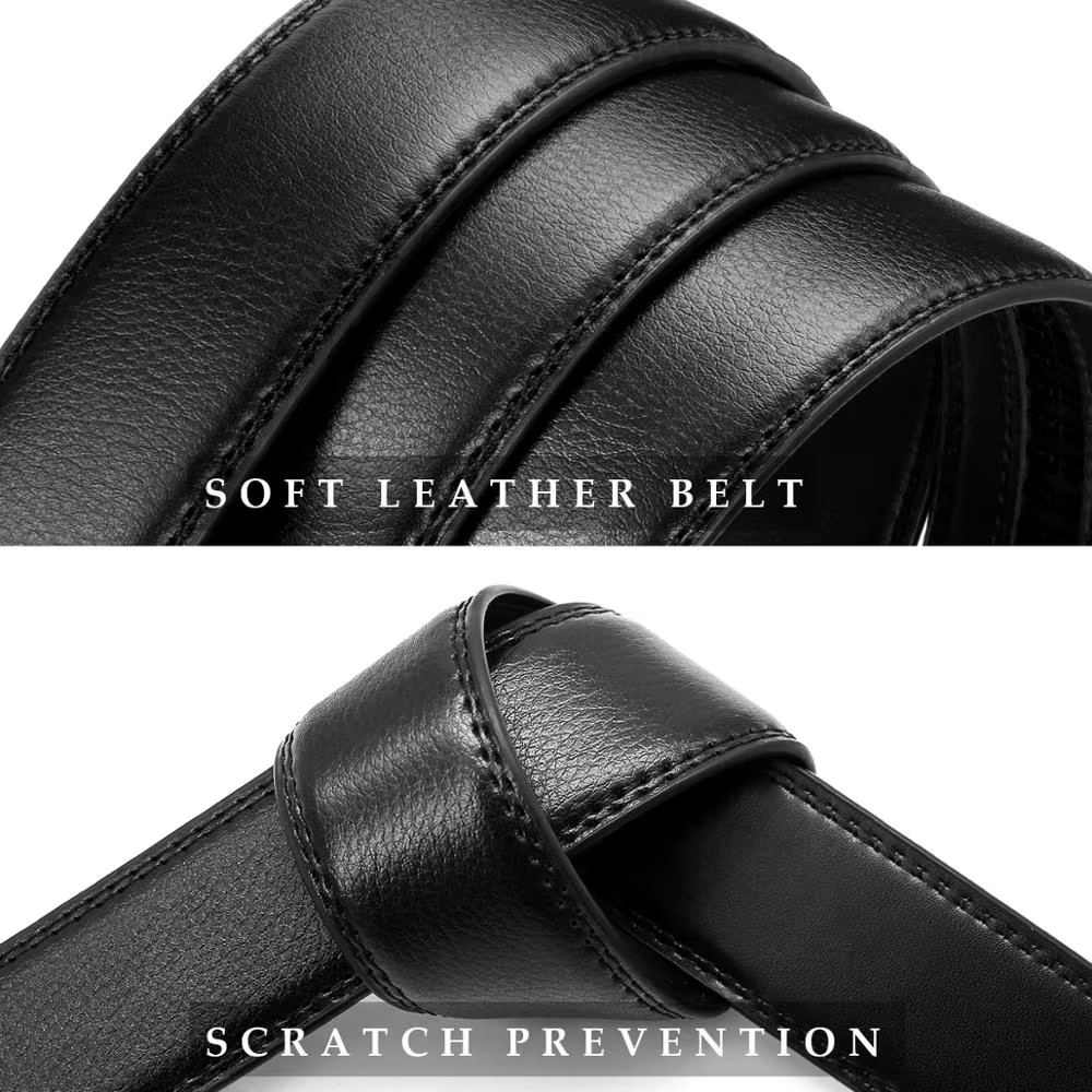 JACNAIP ceinture homme cuir sans tête boucle automatique