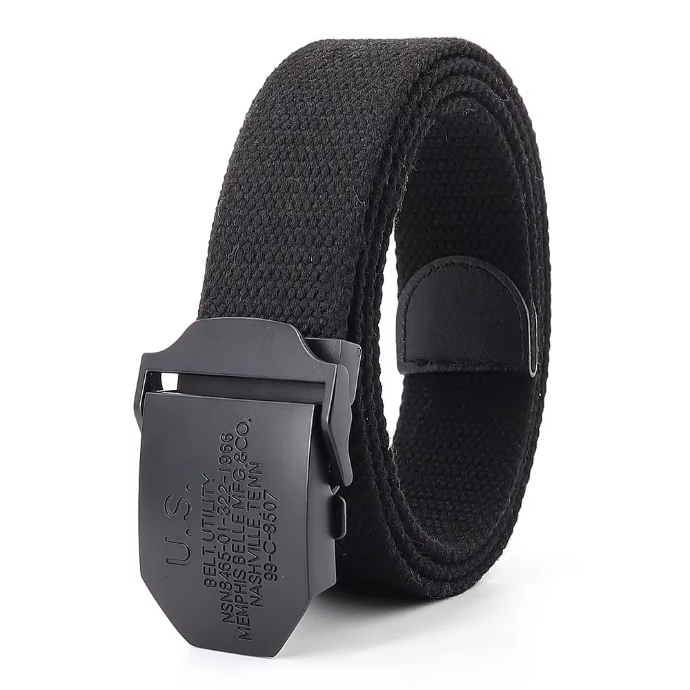 Ceinture jeans ceintures pour homme noir US boucle mode