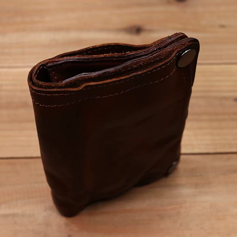 100% portefeuille en cuir véritable pour hommes Vintage froissé court à deux volets homme sac à main porte-carte de crédit avec fermeture éclair monnaie poche sac d'argent