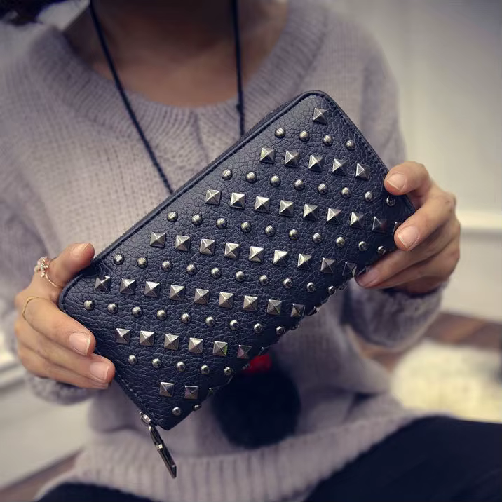 Portefeuilles de luxe femmes portefeuille concepteur Rivet marque femme