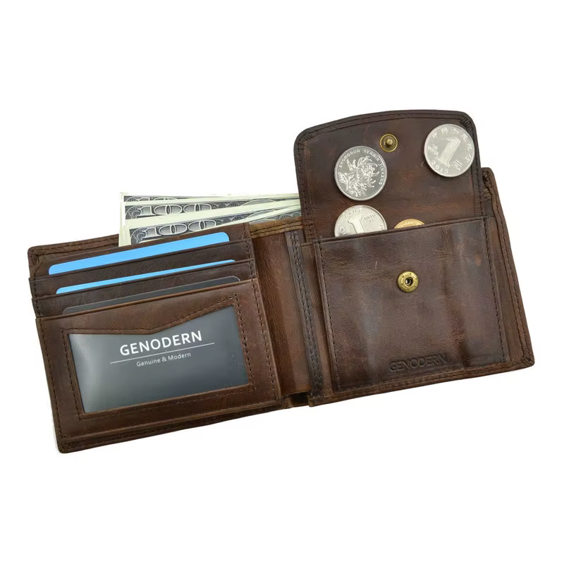Portefeuilles en cuir de vache pour hommes