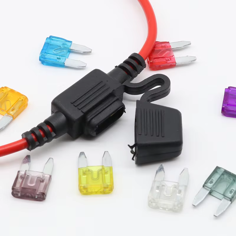 2 pièces étanche Mini petit moyen en ligne porte-fusible automatique 16AWG + 2 pièces inserts de fusible 2A 3A 5A 7.5A 10A 15A 20A 25A 30A 35A 40A