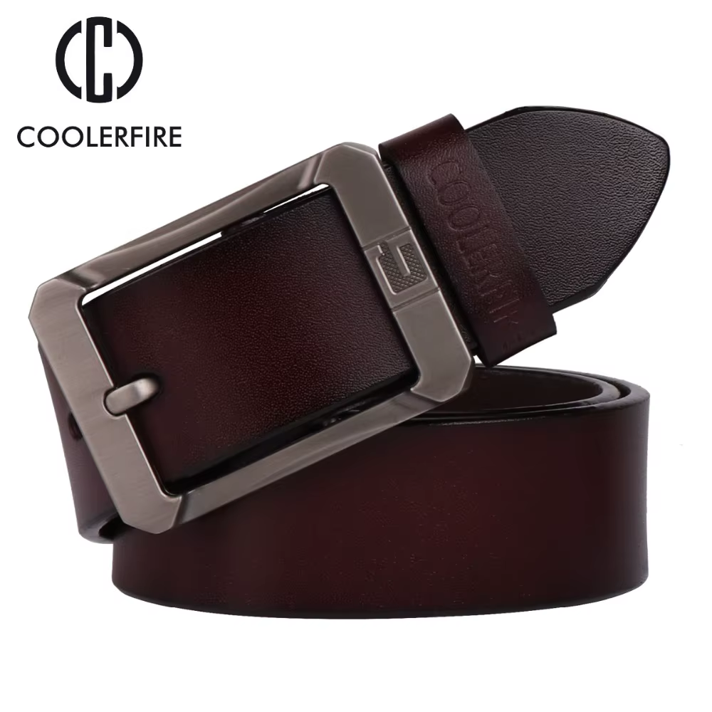 Ceintures en cuir véritable Coolerfire pour hommes
