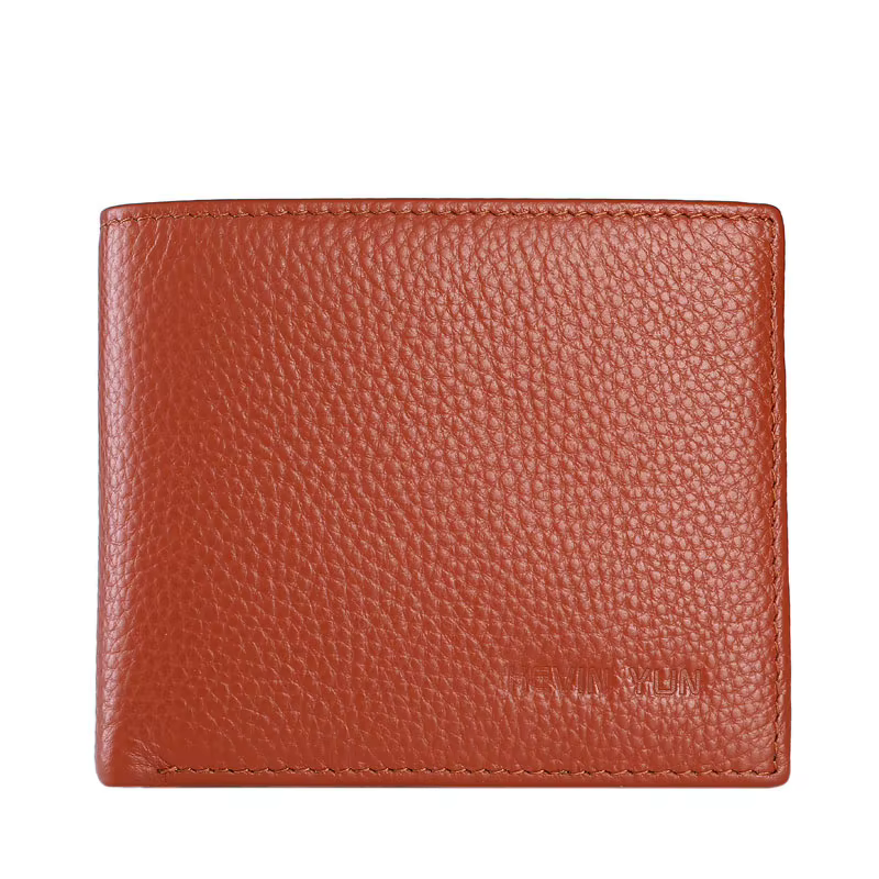 Portefeuilles pour hommes à la mode, en cuir véritable, design court, portefeuille à double rabat pour homme, porte-cartes d'identité et de crédit