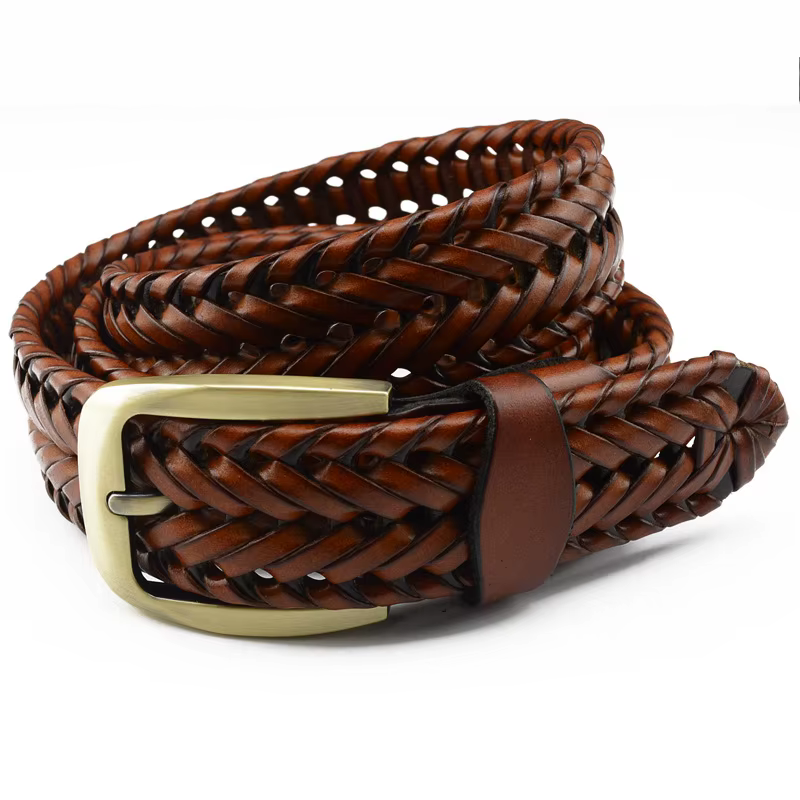Nouvelle ceinture hommes femmes ceintures de luxe en cuir véritable tressé véritable peau de vache sangles hommes tout assorti Simple à la mode marée ceintures