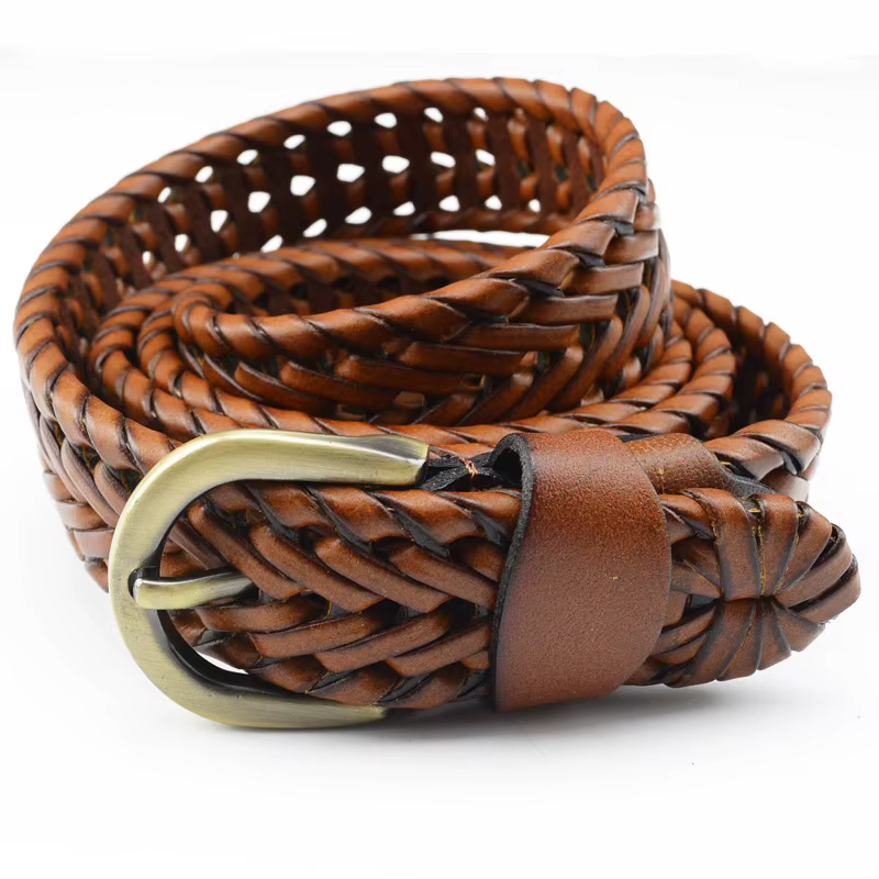 Nouvelle ceinture hommes femmes ceintures de luxe en cuir véritable tressé véritable peau de vache sangles hommes tout assorti Simple à la mode marée ceintures