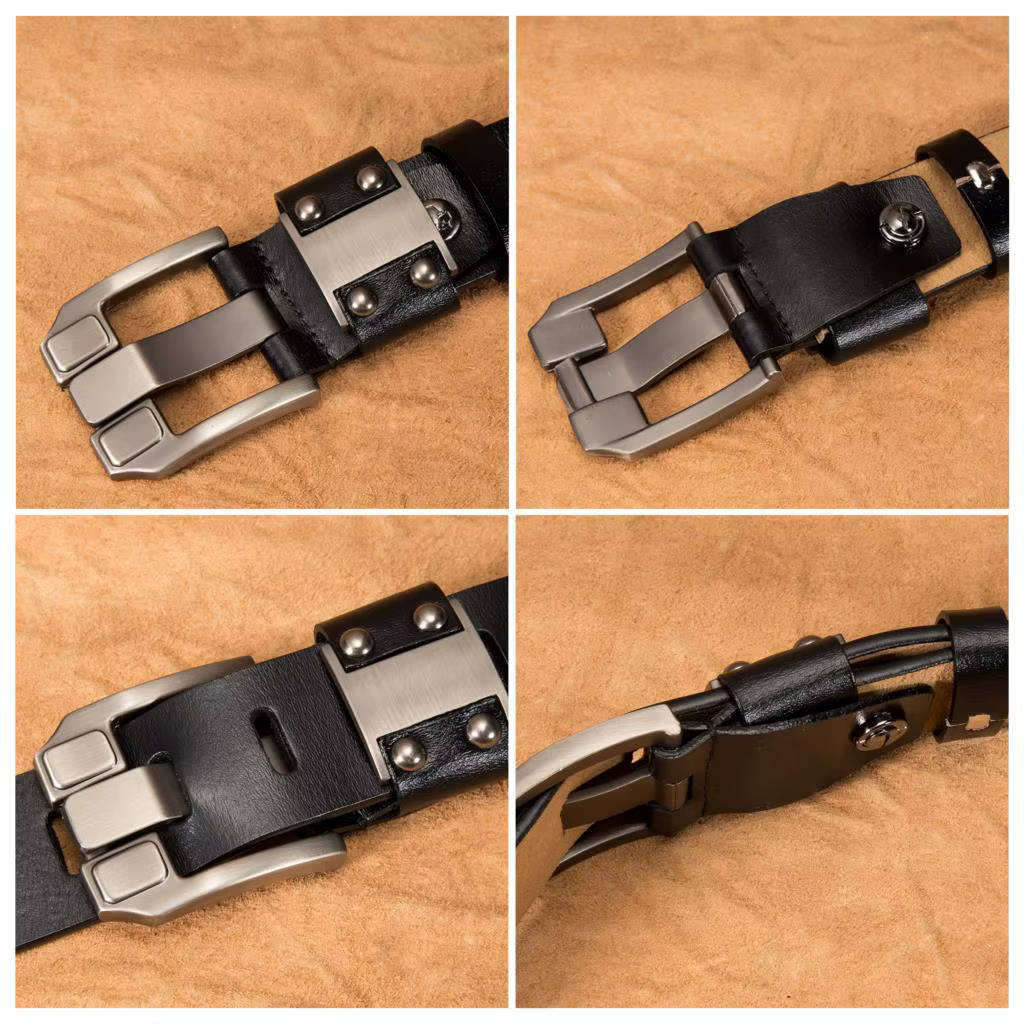 Bagressions DENIM-Ceinture en cuir de vachette véritable pour homme, marque de luxe, sangle pour jean, livraison gratuite