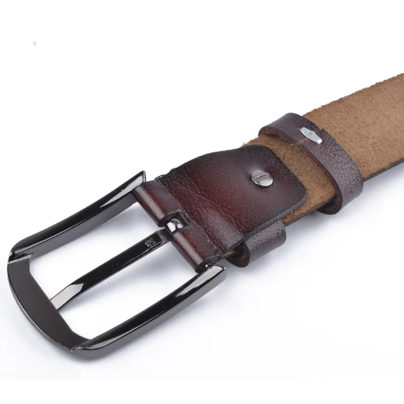 135 cm-160 cm de Long hommes en cuir véritable grande taille ceinture classique décontracté concepteur broche bouton