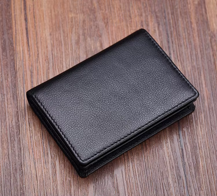 Mode de luxe en cuir véritable cartes portefeuilles hommes porte-cartes de crédit femmes porte-carte et d'identité