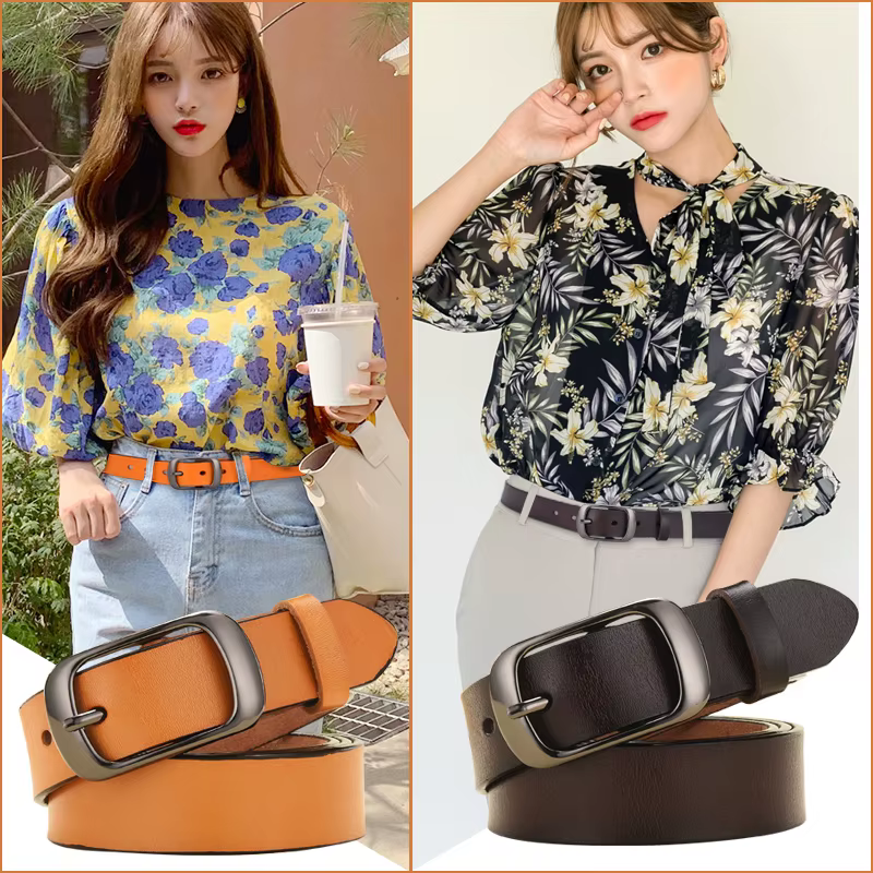 DINISITON nouvelles femmes ceinture en cuir véritable pour femme sangle décontracté tout-match dames ceintures réglables concepteur de haute qualité marque