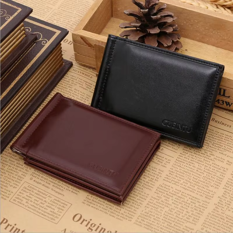 Porte-monnaie de luxe en cuir pour hommes d'affaires