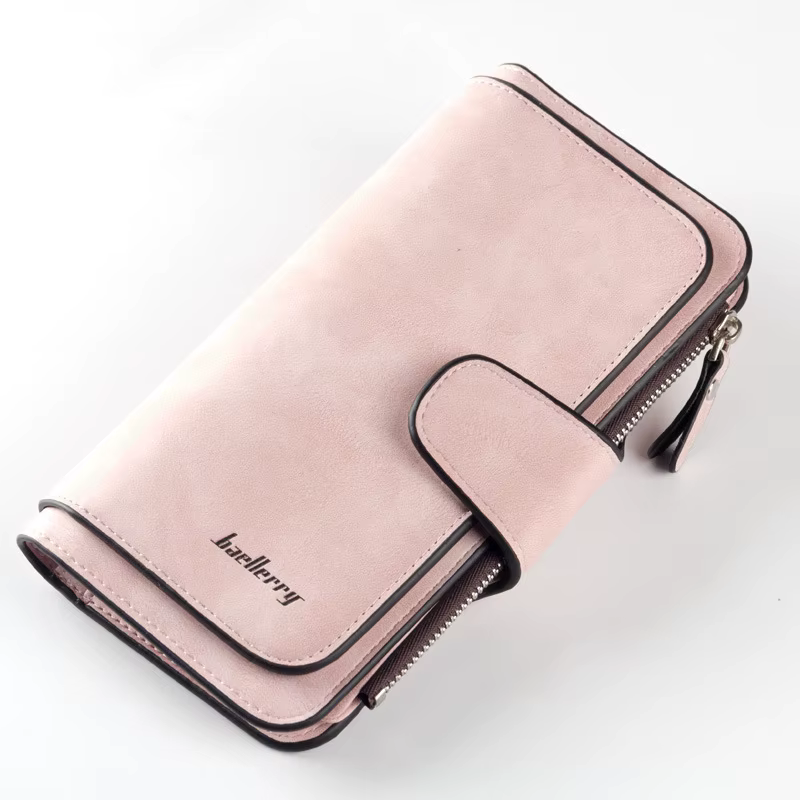 Portefeuille en cuir à moraillon pour femme