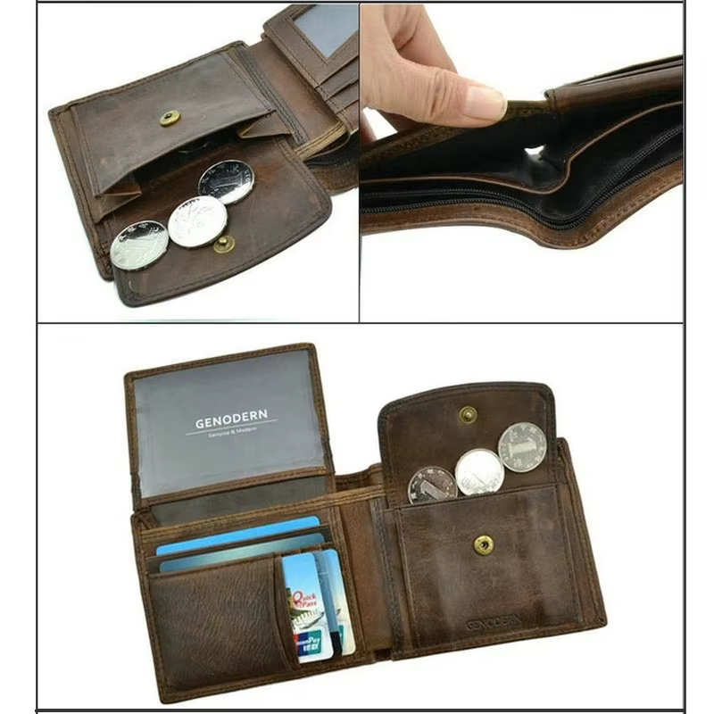 Portefeuilles en cuir de vache pour hommes