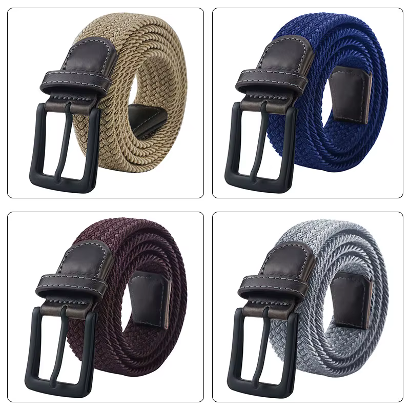 MaiKun toile ceintures pour hommes mode métal boucle ardillon militaire tactique sangle mâle ceinture élastique pour pantalons jean