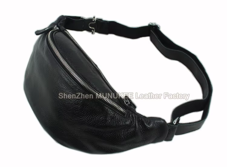 Sac de taille en cuir véritable pour hommes