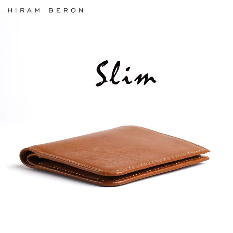 Hiram Beron-Portefeuille en cuir avec nom personnalisé gratuit pour homme, sac à main pour homme, porte-cartes de crédit, blocage RFID, cadeau pour les vacances, livraison directe
