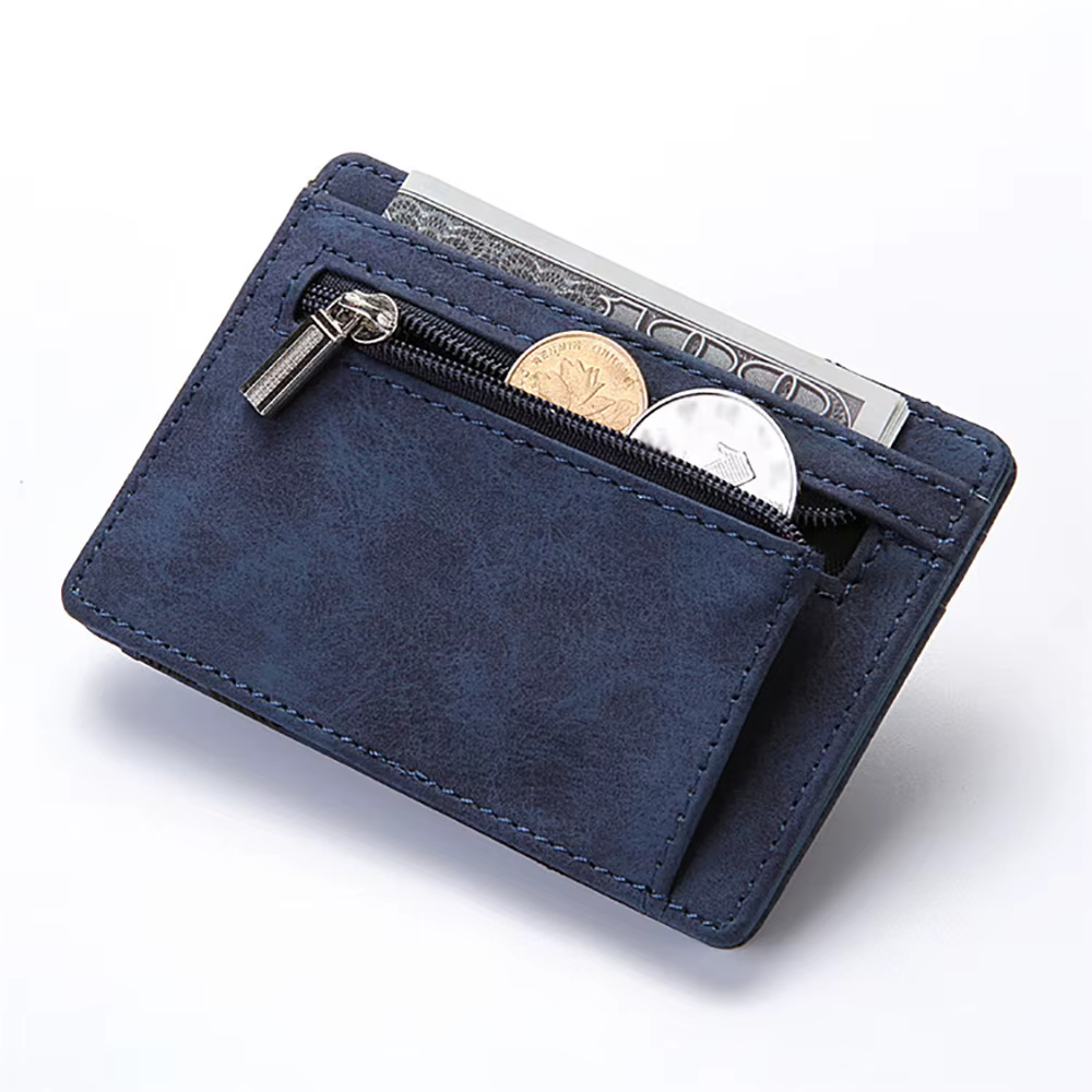 Nouvelle mode mince hommes en cuir magique portefeuille concepteur porte-carte de crédit femmes petite pince à billets homme pinces pour l'argent