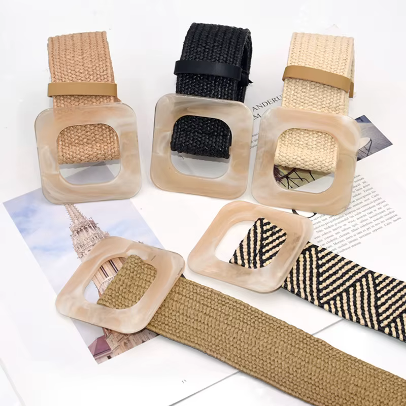 Ceinture élastique tressée pour femme