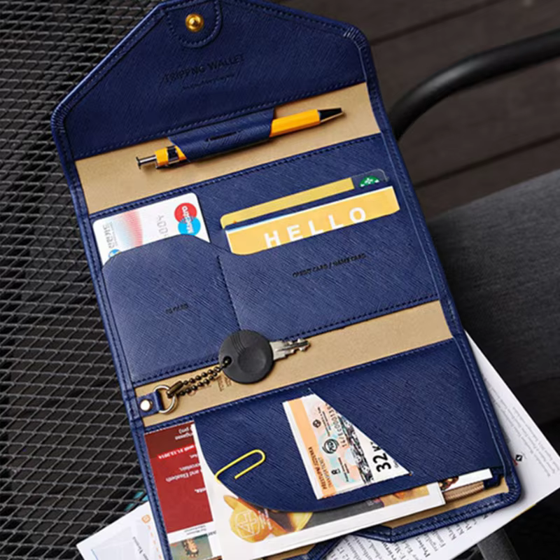 Couverture de passeport de voyage pliable