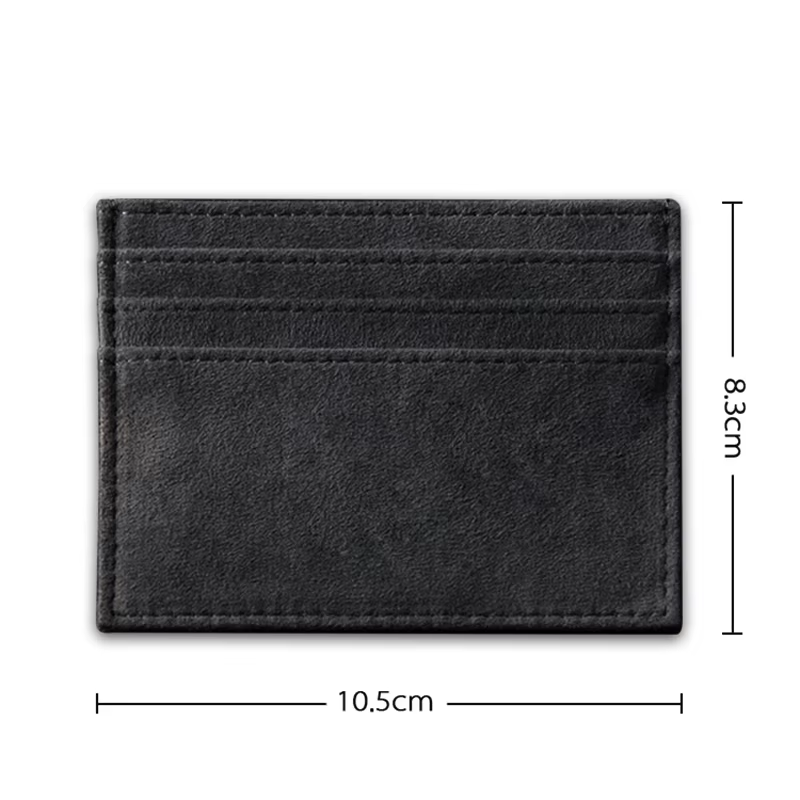 YMW ALCANTARA porte-carte femmes et homme tourner fourrure luxe en cuir artificiel mince carte Mini portefeuille petit