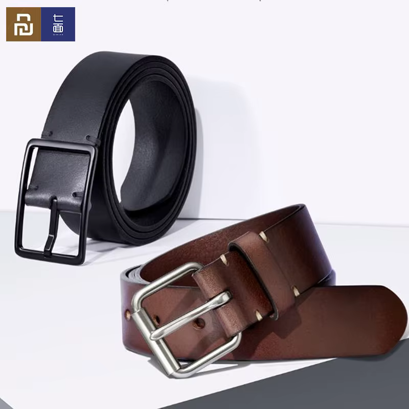 Youpin Qimian-Ceinture en cuir véritable pour homme
