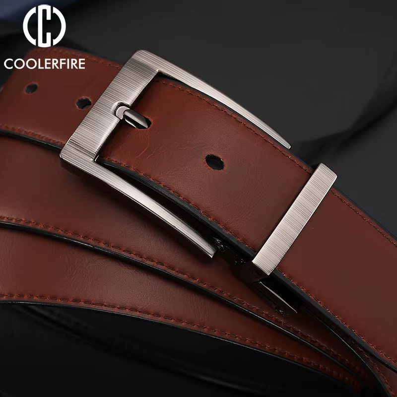 Hommes ceintures boucle réversible en cuir marque de luxe affaires mode