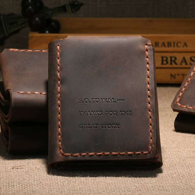 Walter Mitty, portefeuille en cuir véritable pour hommes