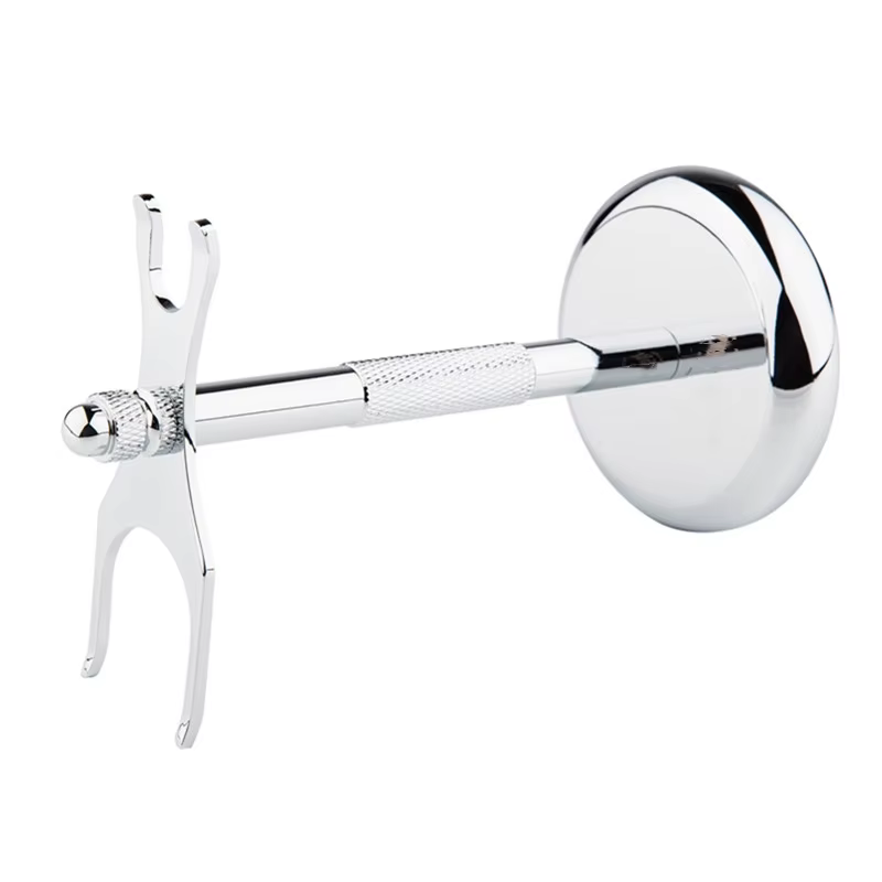 Support de rasoir pour homme en acier inoxydable, support pour brosse à raser, support pour rasoir de sécurité, support de rasoir 15 cm et brosse non incluses