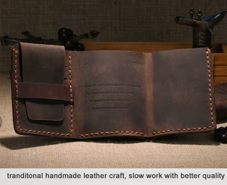 Walter Mitty, portefeuille en cuir véritable pour hommes