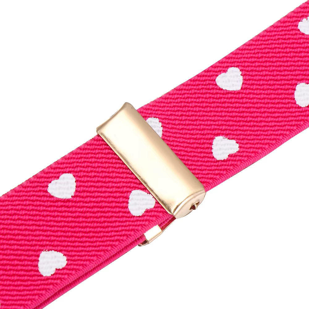 Ceinture élastique ajustable en forme de cœur pour fille