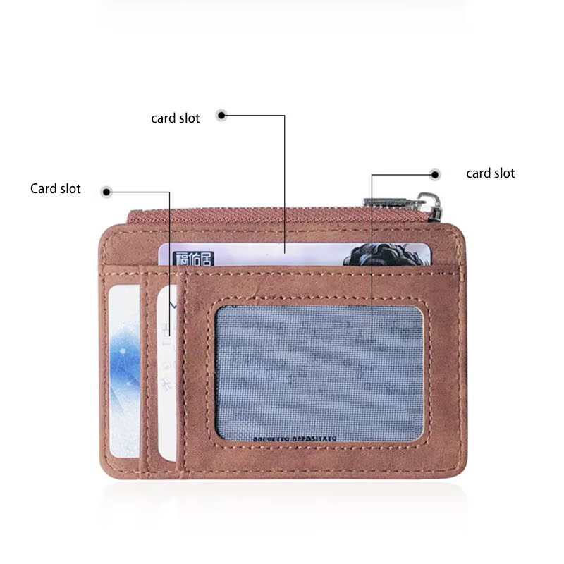 Nouveau Simple Mini hommes portefeuille en cuir avec poche à monnaie petit porte-carte de crédit mince homme sac à main pour cartes bancaires étui pour carte d'identité