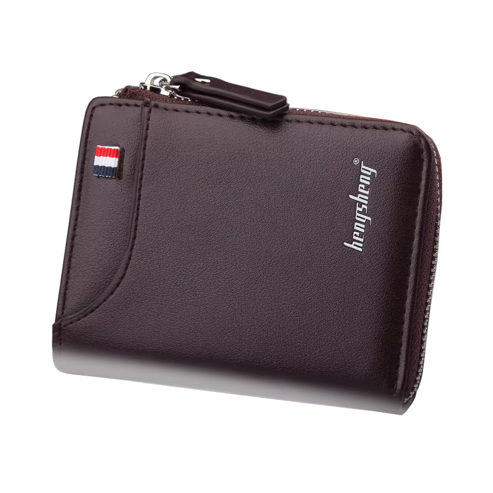 Portefeuille pour hommes court décontracté carteras portefeuilles courts en cuir PU mâle billetera hombre luxe petite fermeture éclair pièces de monnaie sac cartera hombr