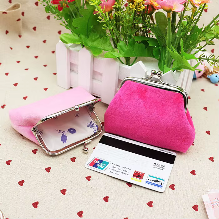 Porte-monnaie en velours côtelé pour femmes, sac d'argent couleur bonbon, petit portefeuille, pochette, sac à clés pour dames, Mini porte-monnaie