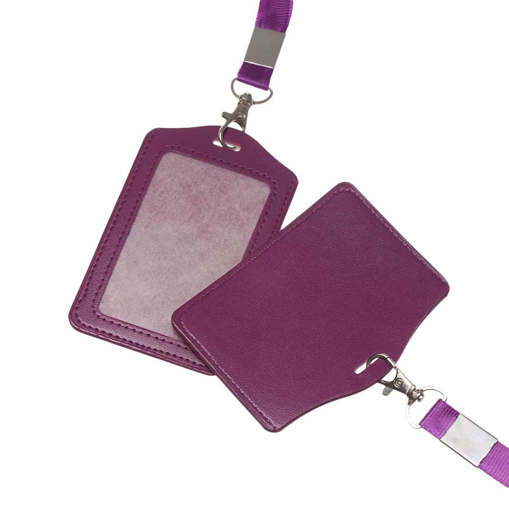Porte-cartes de travail unisexe avec lanière