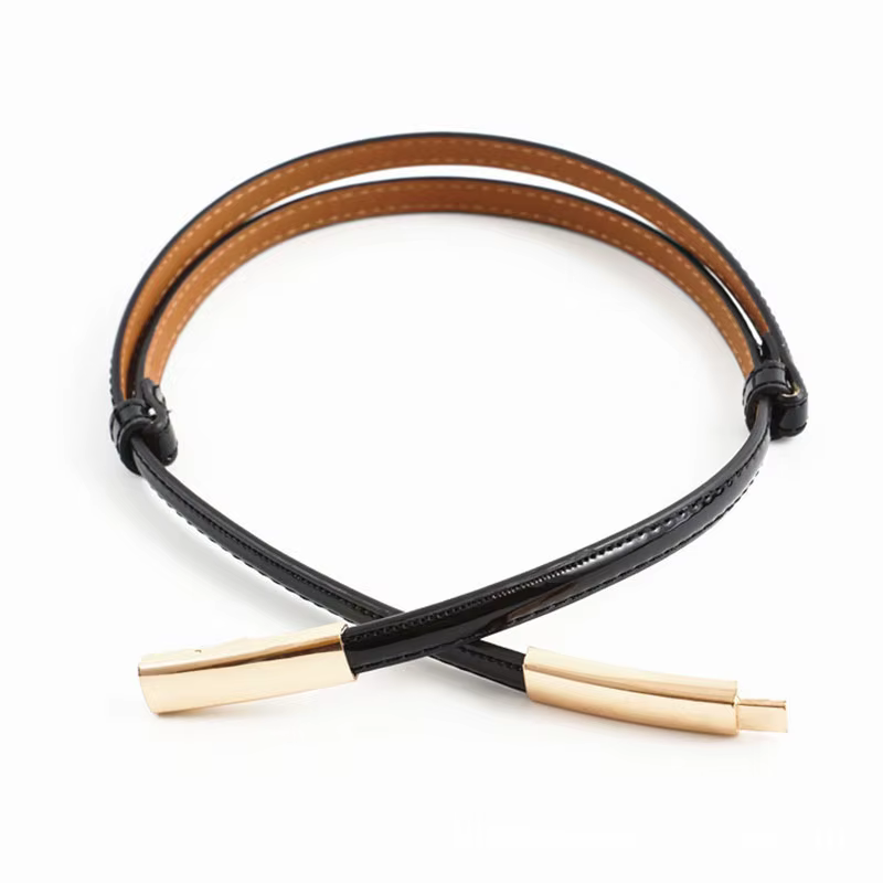 Ceinture élastique réglable en cuir pour femmes