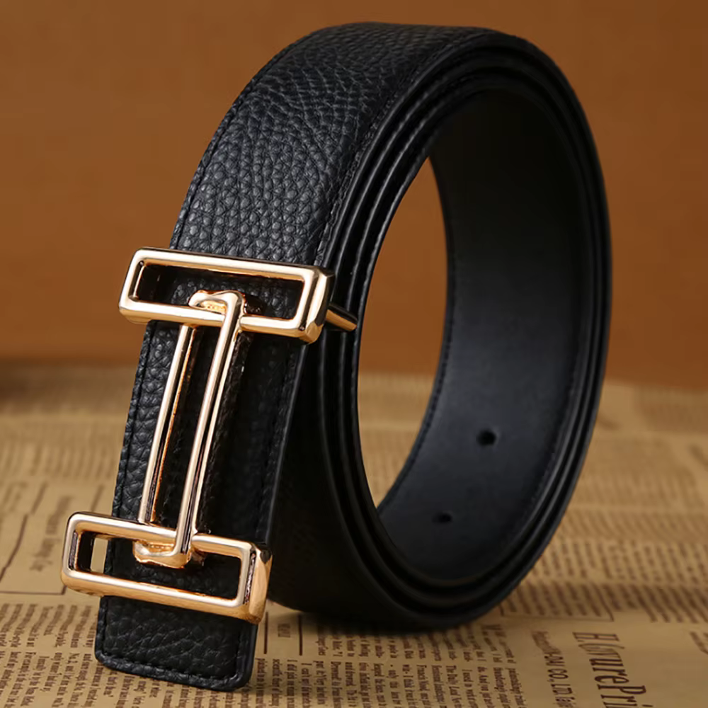 E-Chain-Ceinture en H en Cuir group pour Homme et Femme, Accessoire de Haute Qualité, de Styliste, Vintage, Double G