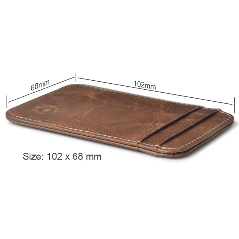 Porte-cartes en cuir véritable