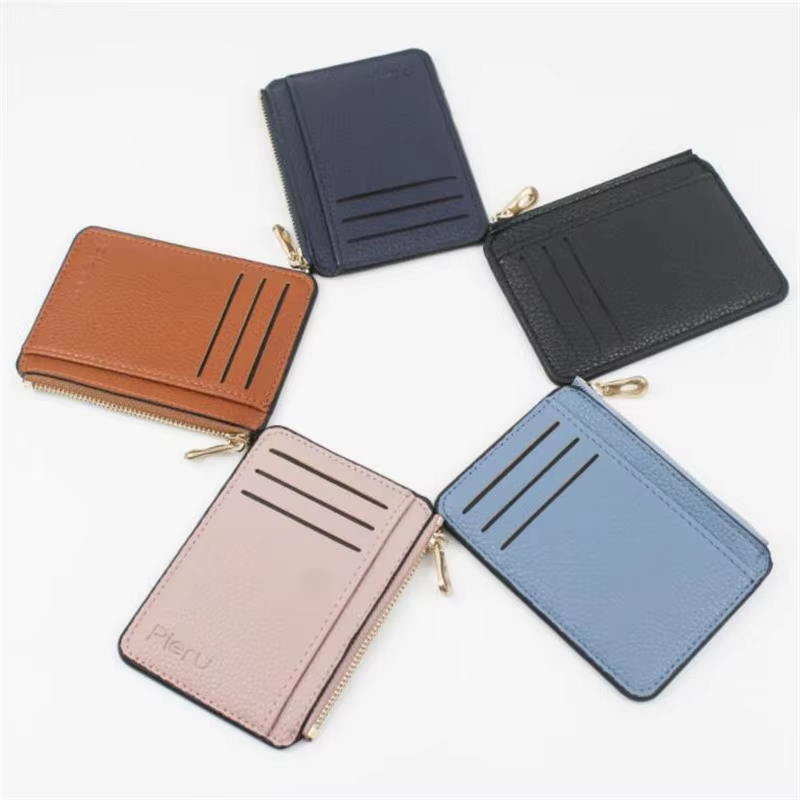 Porte-cartes de visite en cuir PU pour femmes et hommes