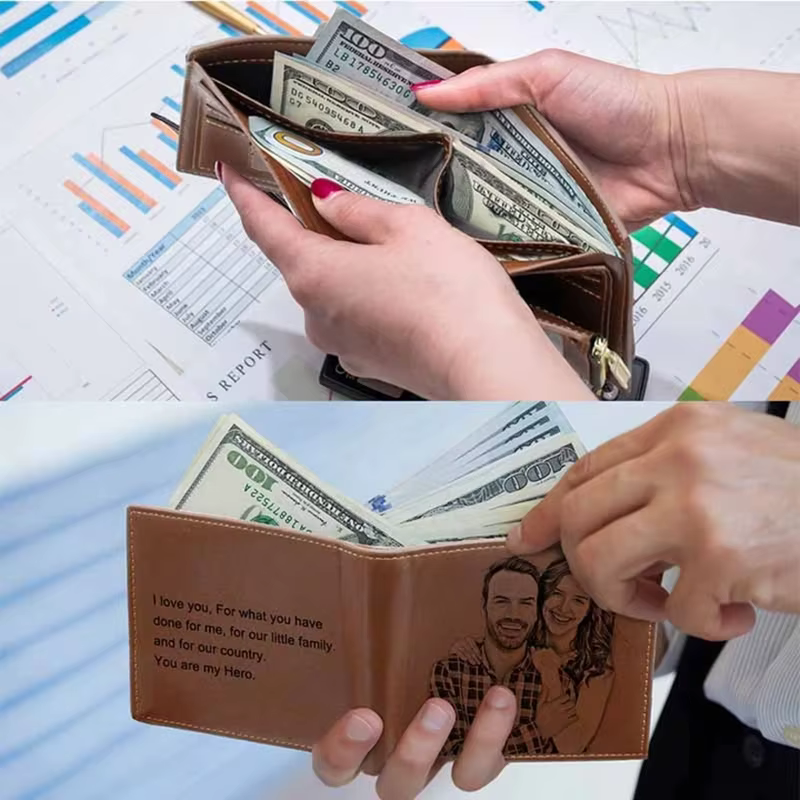 Portefeuille d'affaires personnalisé pour hommes