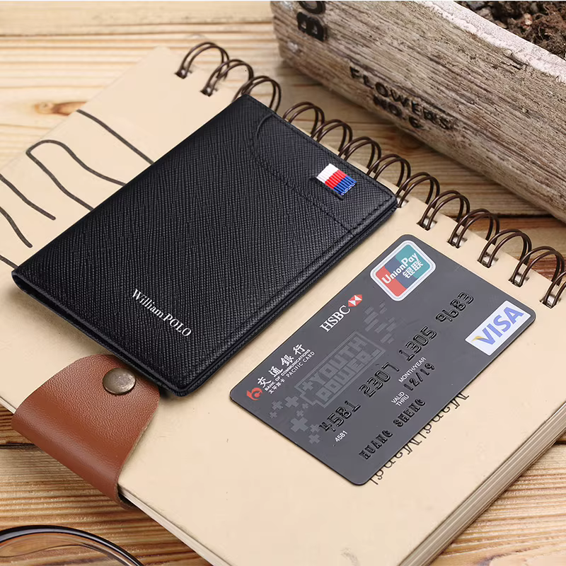 Petit porte-cartes vertical pour hommes
