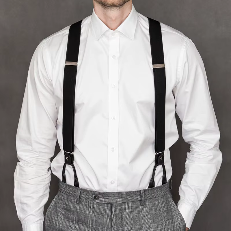 Bretelles Vintage en cuir pour hommes et femmes adultes