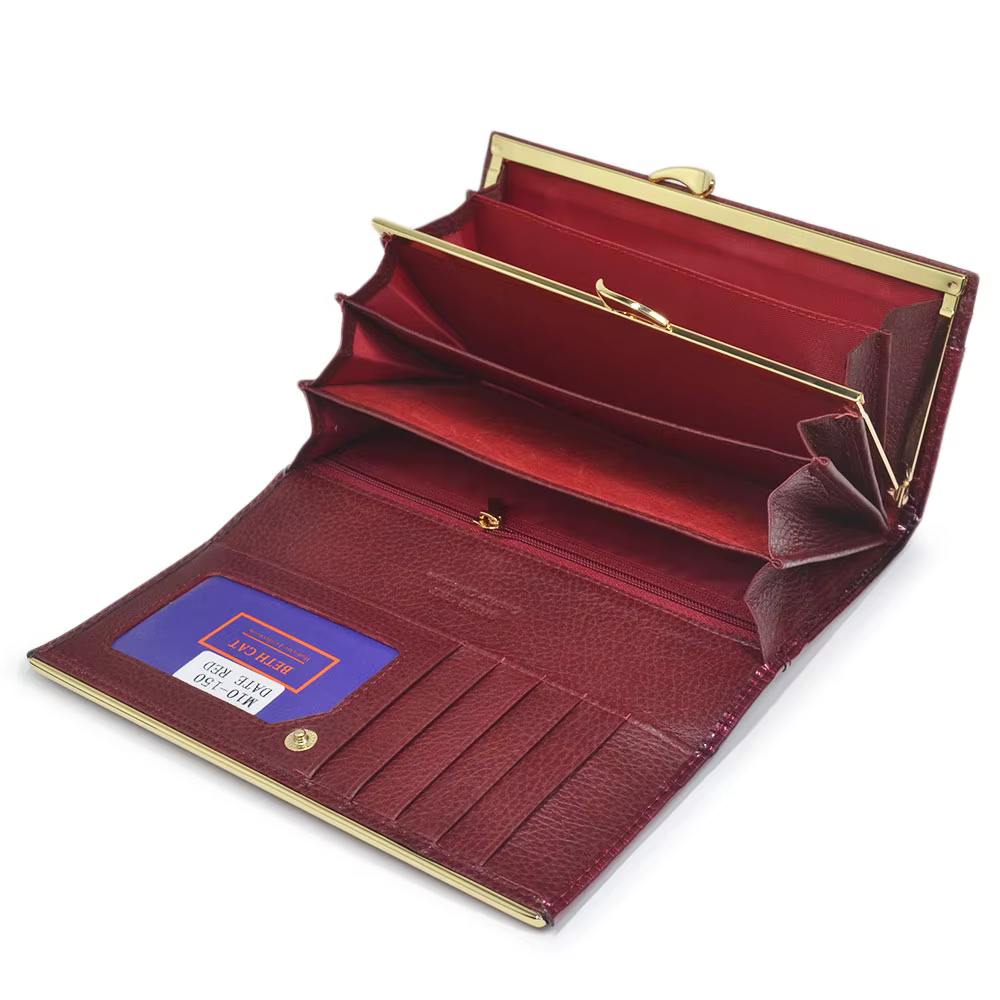 Beth Cat-Portefeuille en cuir véritable pour femme
