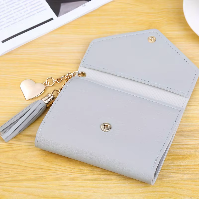 Porte-monnaie avec texte personnalisé et nom, porte-cartes en simili cuir gravé, portefeuille pour femme, idéal pour cadeau d'anniversaire pour sa femme et fille, 2025