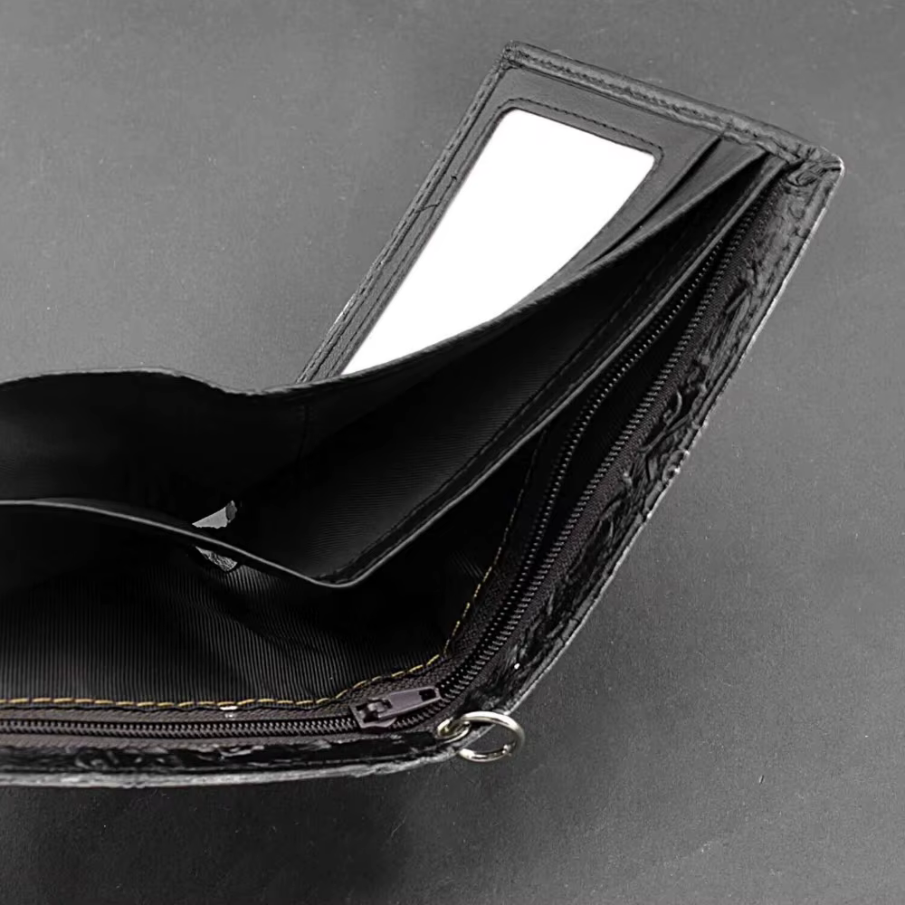 Portefeuille pour homme Punk Rock Biker avec chaîne en métal