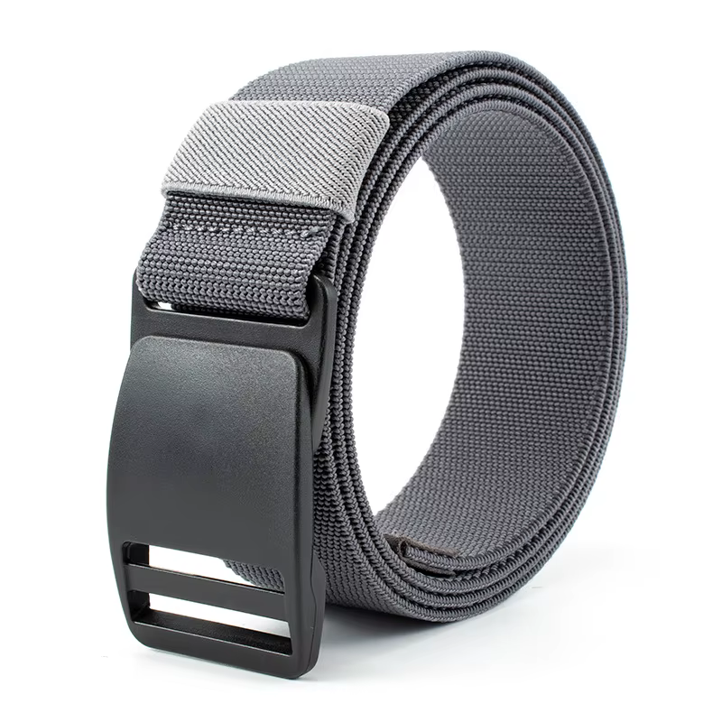 Ceinture élastique tactique pour homme, pantalon de haute qualité, ceinture d'extérieur multifonctionnelle en toile avec boucle en plastique, DT107