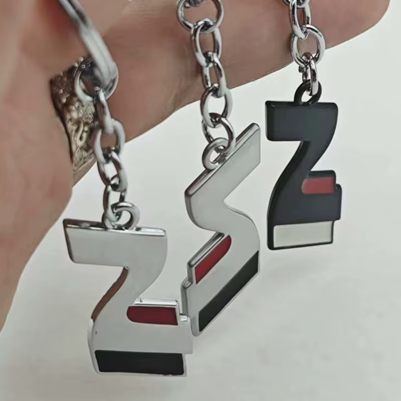 Porte-clés de voiture en métal 3D, Logo de luxe, emblème N, pour Hyundai i30 i40 i20 ix35 coupé Tucson Sonata Elantra Kona, accessoires